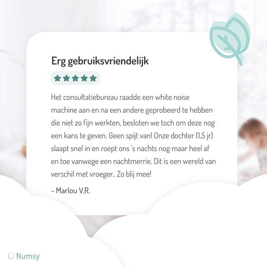 Numsy® Paradise White Noise Machine Baby - Schlaftrainer - Weißes Rauschen Baby - Weißes Rauschen Maschine - Baby Heartbeat - Schlafhilfe Baby