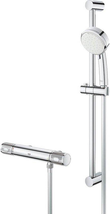 GROHE Grohtherm thermostatische Aufputz-Brausebatterie mit Gleitstange und Handbrause Chrom