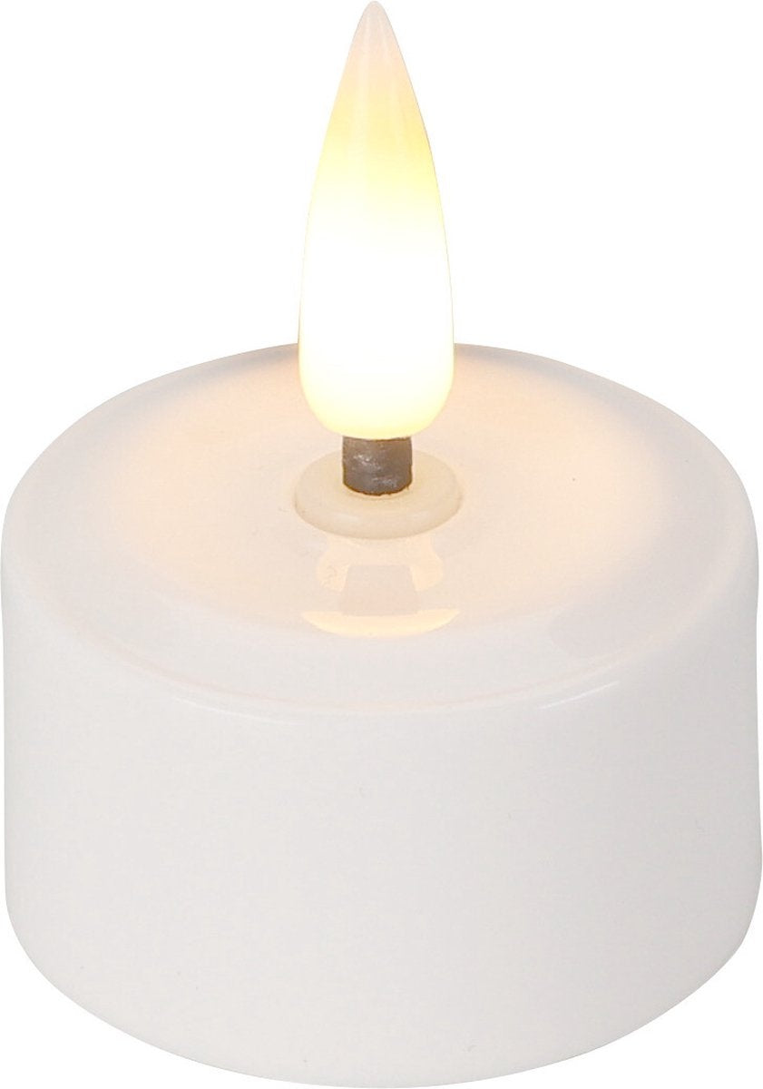 Teelichter LED Box 4 Stück Wiederaufladbar - Ã˜4cm *Erweiterungsset OHNE Ladegerät*