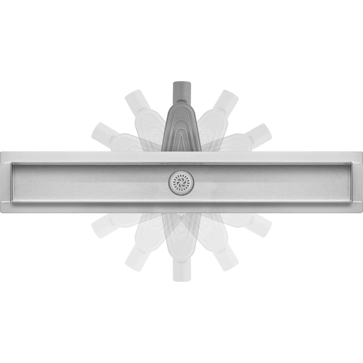 Fala - Linearer Siphon Schlauch - Edelstahl - 90 cm - Grau