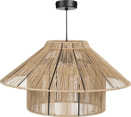 Mica Decorations Elsa Pendelleuchte - H28 x Ø50 cm - Jute - Hellbraun