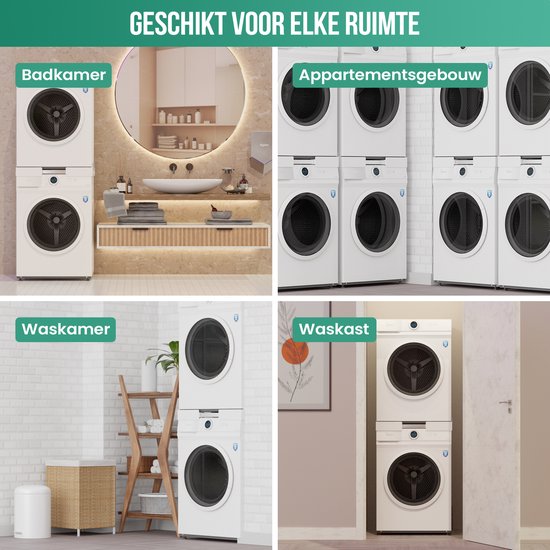 Spacer Waschtrockner - Avalo - Stapelset Waschtrockner - Zwischenrahmen - Universell einstellbar