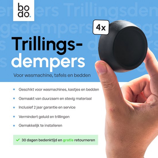 Bodo® - Schwingungsdämpfer - Schwarz - Füße für Waschmaschine & Trockner