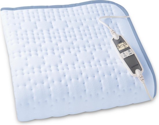 Inventum HN197VB - Elektrisches Unterbett - Separate Fußzone - 1 Person - 160x80 cm - Anti-Allergie - Antibakteriell - Vlies - Hellblau