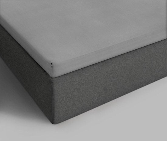 Beau Maison Jersey - Baumwolle Topper Spannbetttuch - Dunkelgrau - 180x200cm