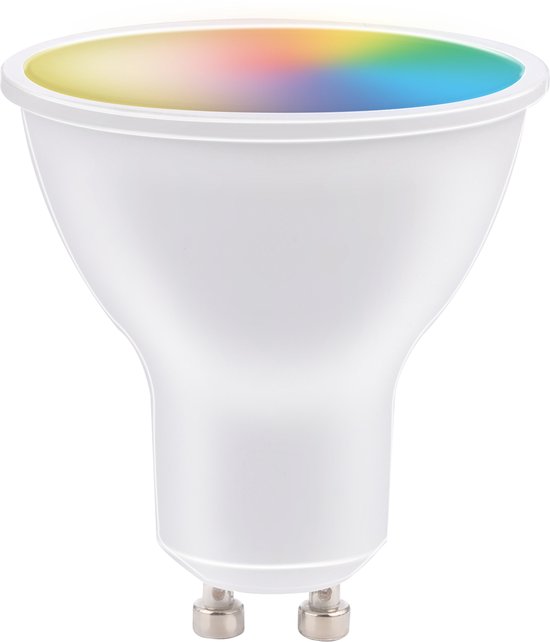 alpina Smart Home RGB Lampe - GU10 - 5W - WW + RGB - Intelligente Beleuchtung - LED - App Steuerung - Sprachsteuerung - Amazon Alexa - Google Home