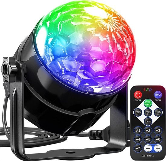 Strex Disco-Lampe mit Fernbedienung - für Kinder und Erwachsene - Party-Lichter - Disco-Kugel - Disco-Licht - Disco-Lampe