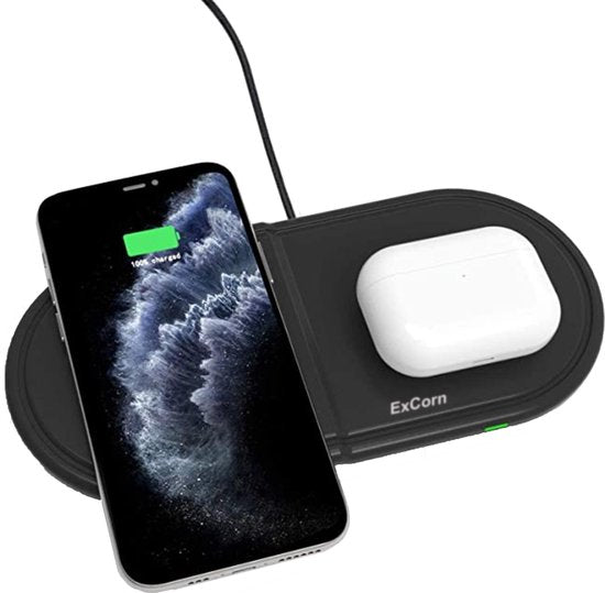 ExCorn 2-in-1 Wireless Apple Charger - Drahtloses Ladegerät für iPhone