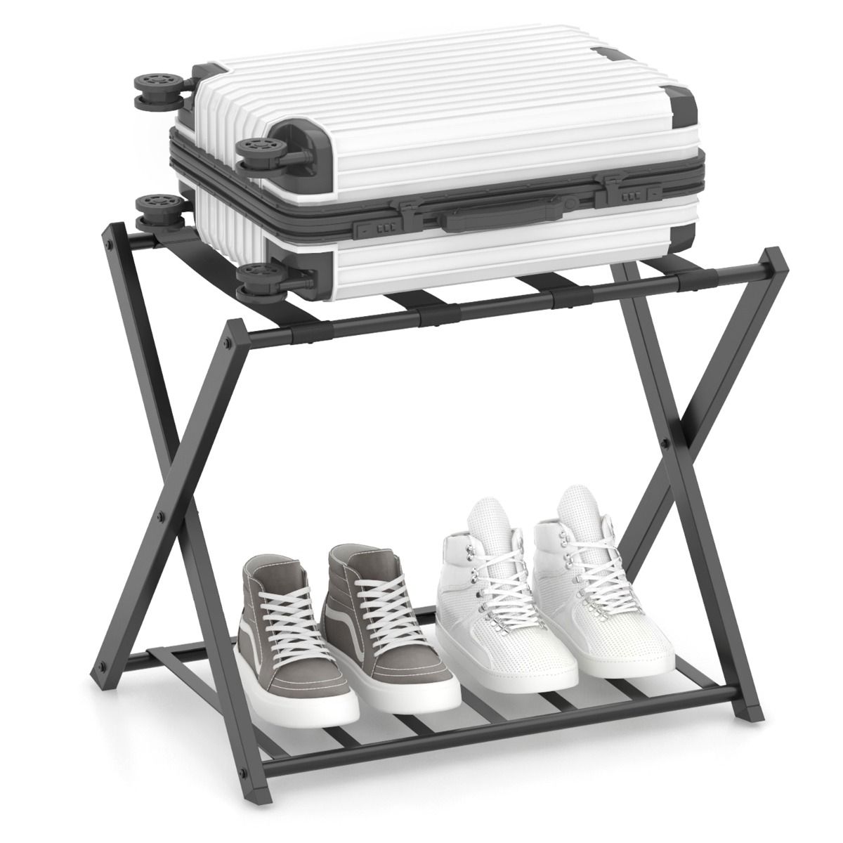Gepäckträger Coast - 2-lagig - faltbar - 68 x 45 x 57 cm - Schwarz