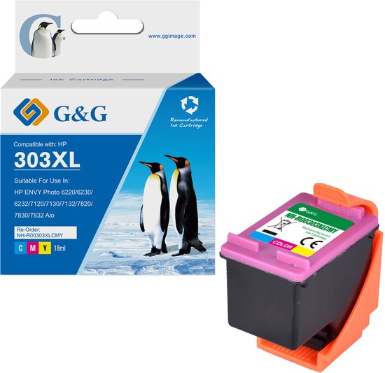 G&G 303 XL Tintenpatrone Geeignet für HP 303 303XL - Farbe - Hohe Kapazität