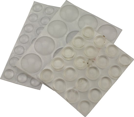 GS Pufferkissen 53 Stück - transparente Kissen Ø5 / Ø10 / Ø20mm - selbstklebend