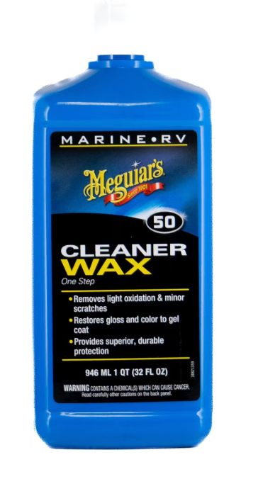 Meguiar's Boat/RV One Step Cleaner Wax - 2 x 473 ml (946 ml insgesamt) - Hochleistungs-All-in-One-Wachs für Boote und Wohnmobile