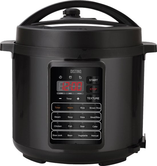 DistinQ Multicooker 10-in-1 - Schnellkochtopf - Reiskocher - Langsamkocher - Dampfgarer - Sous-vide
