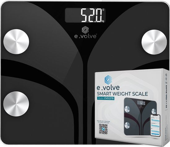 e.volve Waagen Personenwaage Digital - Schwarz - EV01578