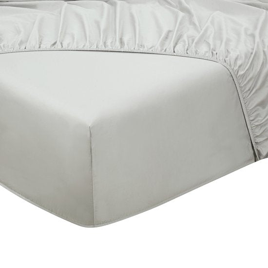 Luxus-Spannbetttuch King - 100% Baumwolle - 300 TC Spitzenqualität - 140x200 - hellgrau