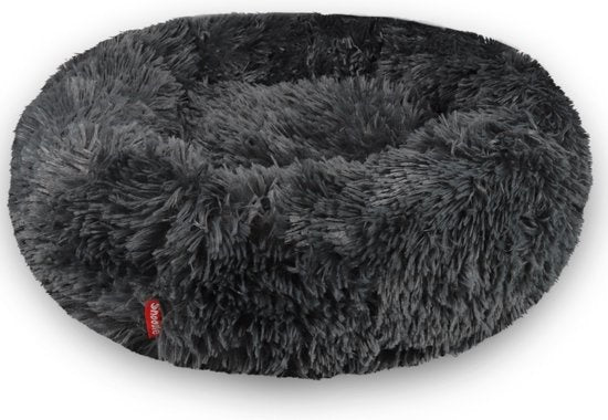 Snoozle Hundekorb - Superweich und luxuriös - waschbar - flauschig - Hundekissen - 100cm - XXL - Grau