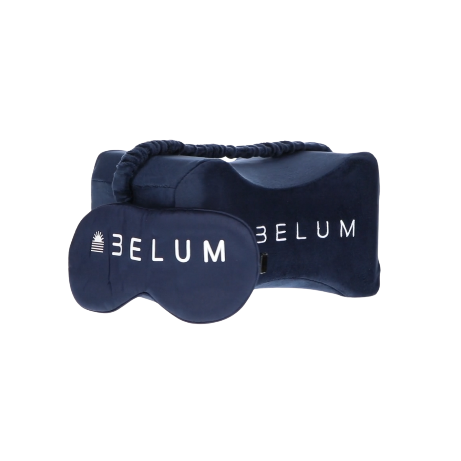 Kniekissen Set Deluxe Schwangerschaftskissen Kissen Schlafmaske Schwanger - Schoßkissen - Kniekissen für im Bett - Beinkissen - Orthopädisches Kissen - Beinkissen - Inklusive Schlafmaske und Waschbarer Bezug - Navy Blue