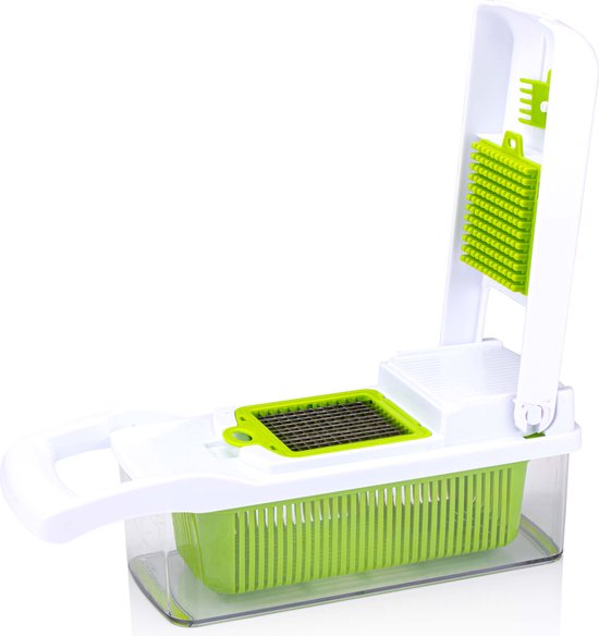 alpina Schneidemaschine - 14 Teile - Kitchen Aid mit Sieb und Eiweißfilter - Weiß/Grün