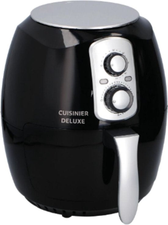 Cuisinier Deluxe Airfryer - 3.6L - 80 bis 200 °C - Timer bis zu 60 Min - 1400W