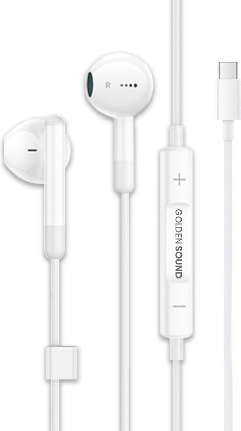 Golden Sound kabelgebundene Ohrstöpsel - Ohrstöpsel mit Kabel und Mikrofon - USB-C-Anschluss