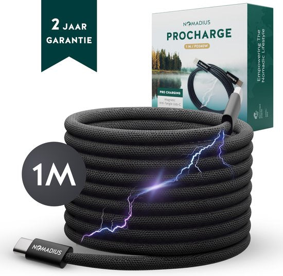Nomadius ProCharge 1M - Ultra schnelles Aufladen - USB C auf USB C - Ladekabel - iPhone