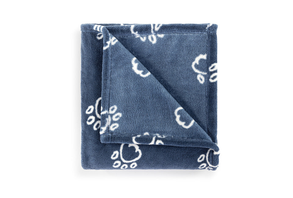 home & comfort Köstlich weiches Plaid für Haustiere - Blau - 125x150 cm