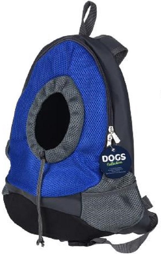 Merkloos - Hunderucksack - mit Griff - Blau