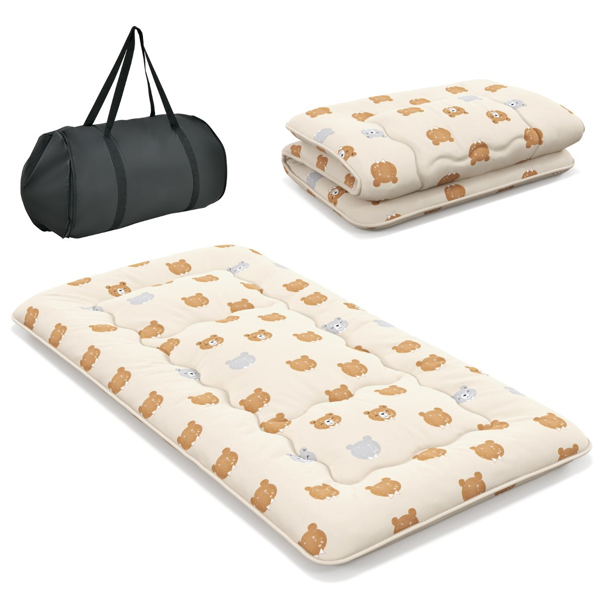 Coast Futonmatratze mit abnehmbarem Bezug und Tragetasche - 90 x 200 cm - Creme