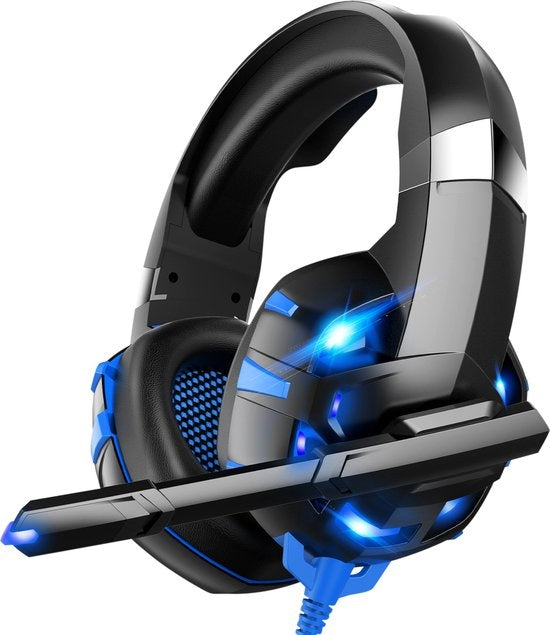 Strex Gaming Headset mit Mikrofon Blau - PC + PS4 + PS5 + Xbox One + Xbox Serie