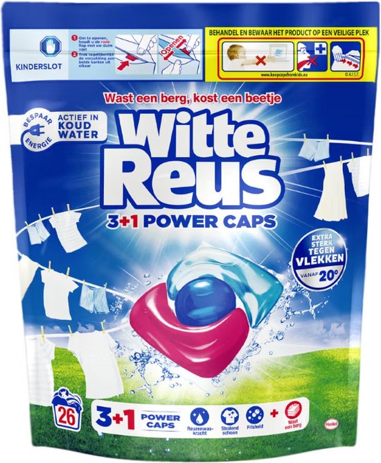 Weißer Riese 3+1 Power Caps Waschmittel - 26 Kapseln