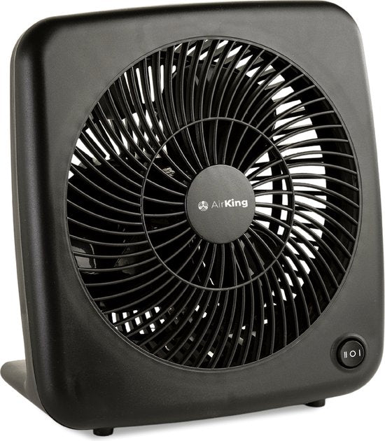 AirKing - Tischventilator - Schwarz - Ventilator mit 2 Geschwindigkeitsstufen 35 dB - Tischventilator 18 cm Durchmesser