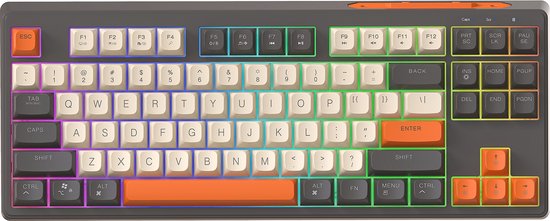 M87 Wireless RGB Gaming Keyboard - 87 Tasten - BT5.0/2.4G - PBT Ball Keycaps - Shimmer