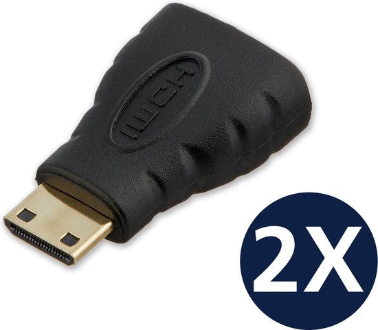 Techvavo® 2er-Set - Mini-HDMI zu HDMI Konverter - Mini-HDMI Adapter - Mini-HDMI Anschluss