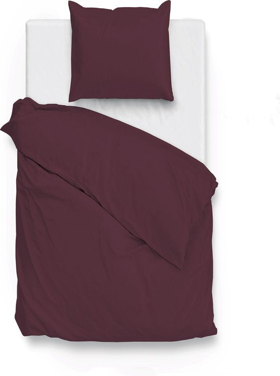 Zohome Bettbezug Satinado - Uni-Bettwäsche - 140x220 - Lila - 100% Baumwolle Satin-Bettbezug