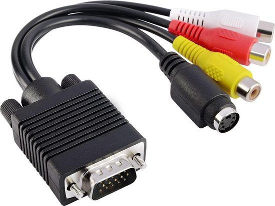 GarpexÂ® VGA zu S-Video AV RCA TV Konverter Kabel Adapter mit Audiokabel