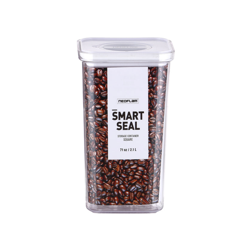 Neoflam Smart Seal Lagerkanister - Quadratisch Medium 2.1L - Weiß