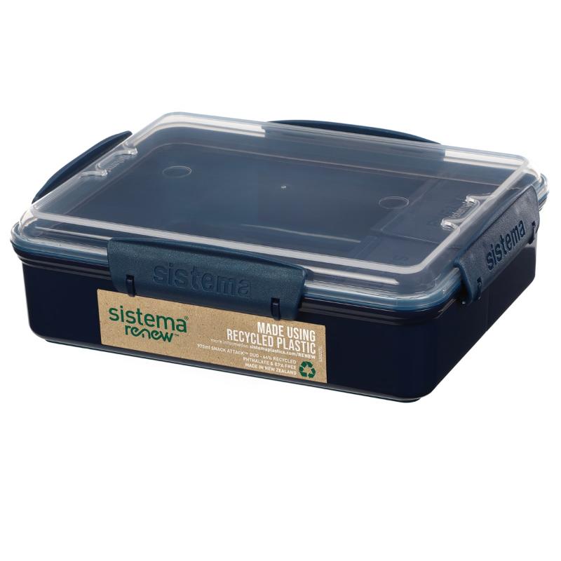 Sistema - Renew Lunchbox Snack Attack - 975ML - Dunkelblau
