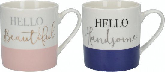 Kitchencraft Becher Ava & I 295 Ml Keramik Blau/Rosa