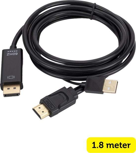 Garpex® HDMI zu DisplayPort Kabel - 4K Ultra HD 60Hz - 1