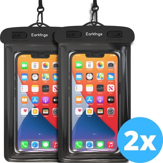 Wasserdichte Handytaschen - Drybag 2er Set - Unterwasser Handytasche für alle Handys - Wasserdichte Handytasche Earkings