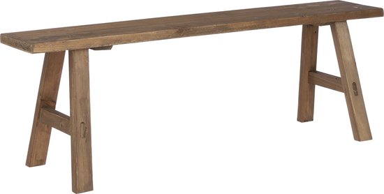 Mica Decorations Bold Holzbank - L108 x B20 x H37 cm - Recyceltes Holz - Braun