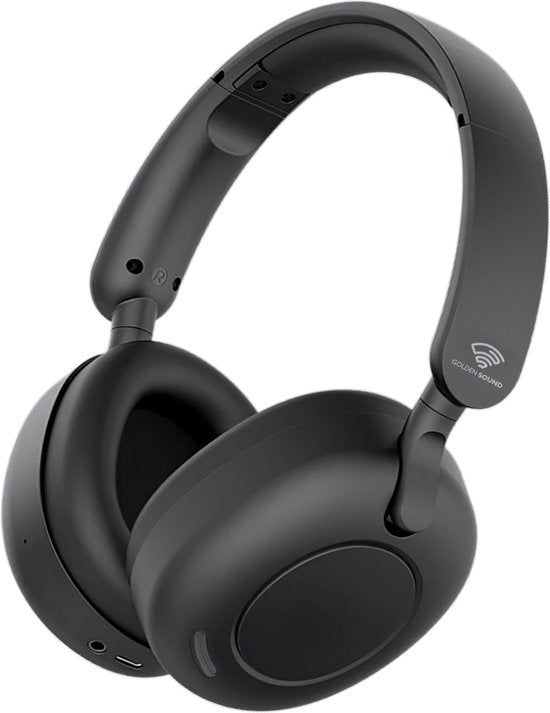 Golden Sound Tune - Kabellose Kopfhörer - Aktive Geräuschunterdrückung bis zu 35 dB - Over-Ear-Kopfhörer - Bluetooth - 65 Stunden Akkulaufzeit - Geeignet für jedes Smartphone & Laptop - Kopfhörer