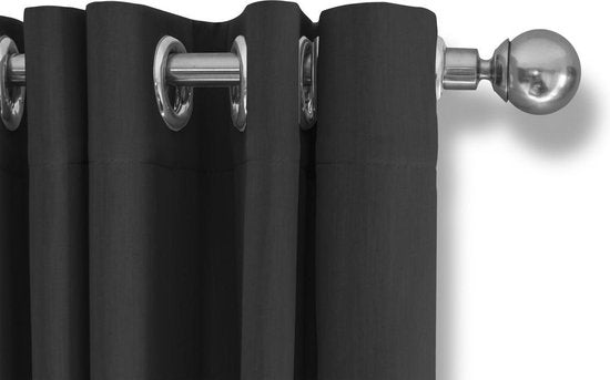 LIFA LIVING Vorhang - Grau - Verdunkelung & Schalldämmung - Vorhänge mit Haken - 100% Polyester - 300 x 250 cm - 1 Stück
