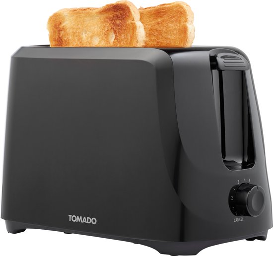 Tomado TBT2000B - Toaster - 2 große Schlitze - 6 Positionen - Schwarz