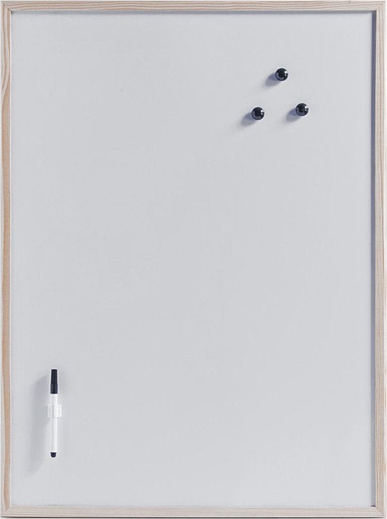 ZELLER Magnettafel + Marker und 3 Magnete MEMO 80 x 60 cm