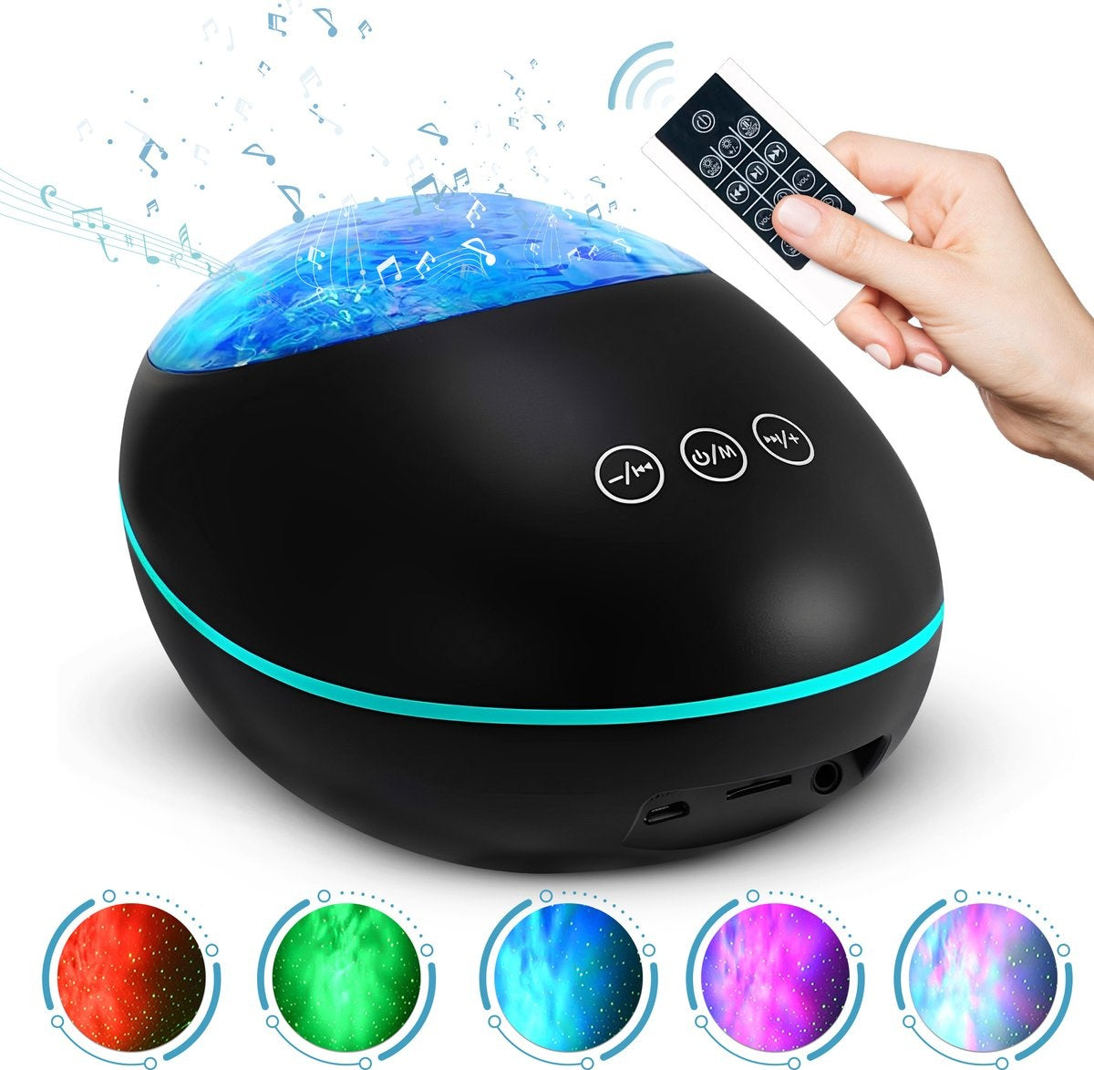 MW® - Galaxy-Projektor - Sternenprojektor - Sternenhimmel-Projektor - Weißes Rauschen - Bluetooth