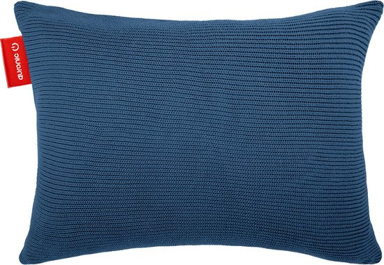 Auronic Wärmekissen - Gestrickt - 45x60 CM - Wärmekissen Kabellos - Wiederaufladbar - Elektrisches Kissen - Infrarot - Blau Grau