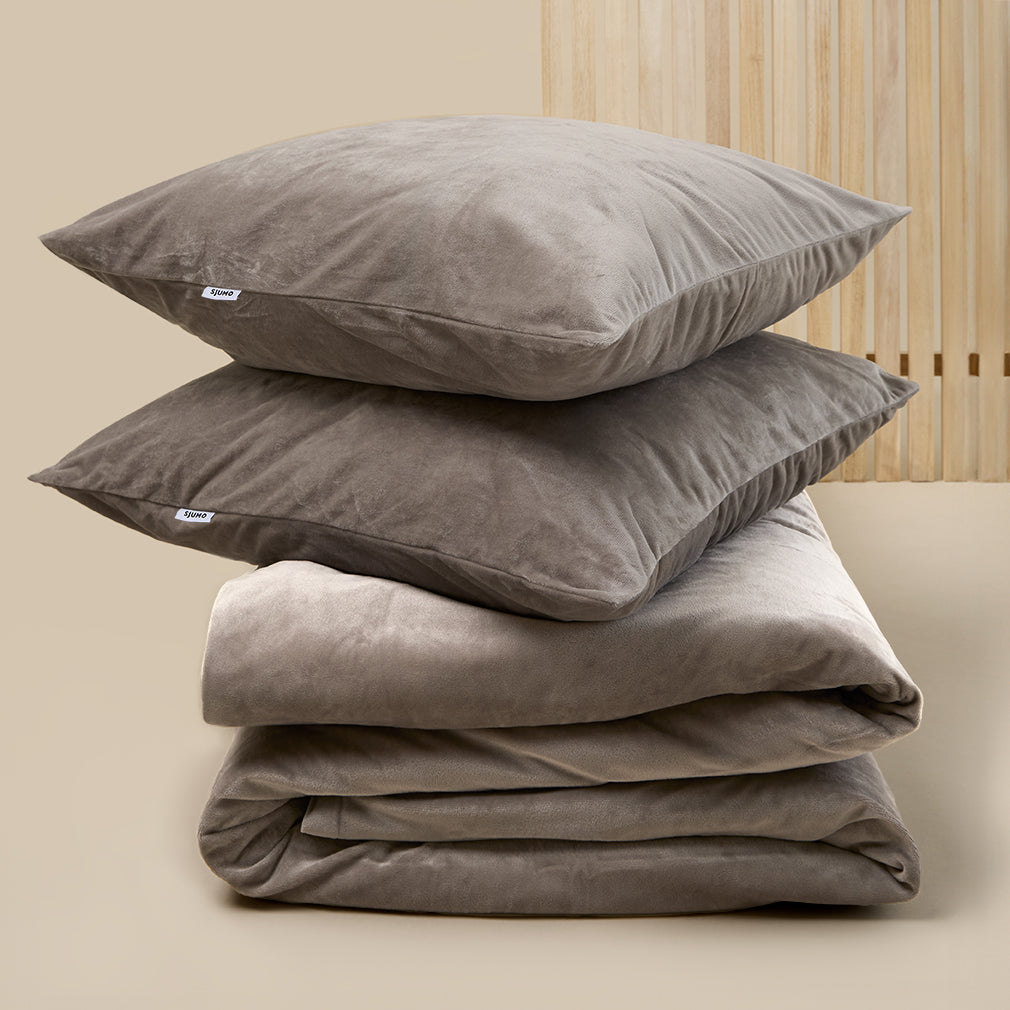 SJUMO Silky Smooth - Warm Grey - Bettbezugsset - 220 x 200cm