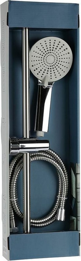 DoaBuy Handbrause mit 3 Ständern - 11 cm Durchmesser - 150 cm Duschschlauch - Chrom