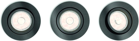 Philips Donegal Einbaustrahler - 3-Licht - grau - rund